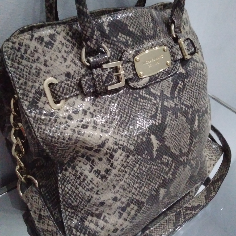 Michael Kors Large Python Hamilton Tote Handbag - image 5